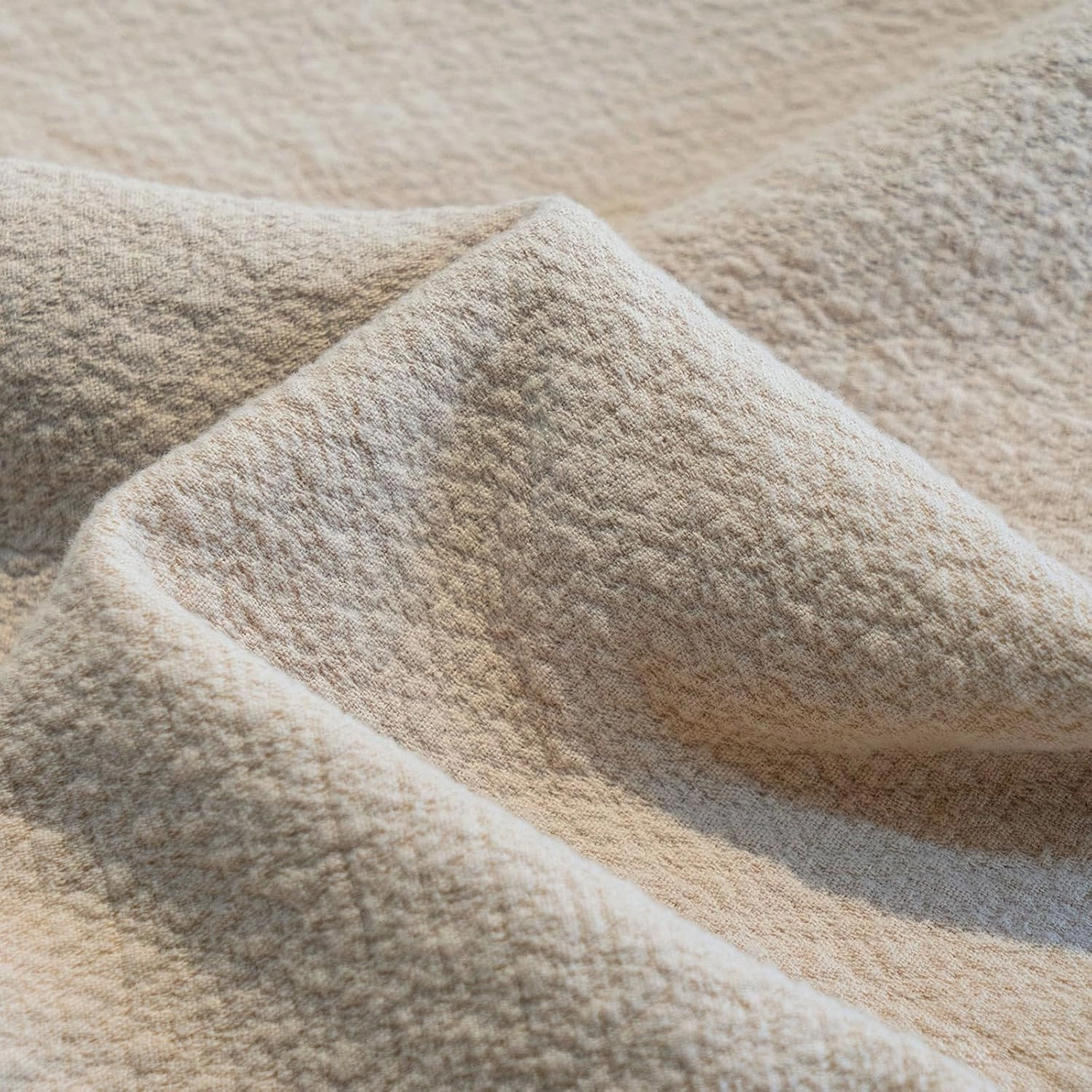 Pillow Shams Set of 2 Pure Cotton Champray Ruffled Edge,Thick and Solid Washed Dobby Heavy Fabric (Standard 20x26 inches)