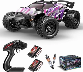 Pink Remote Control Car for Girls, 1:18 Fast rc Cars for Girls with 40  KM/H 4WD Off-Road rc Truck, Includes 2 Rechargeable Batteries, 8 9 10 11 12 13 Year Old Girl Gifts