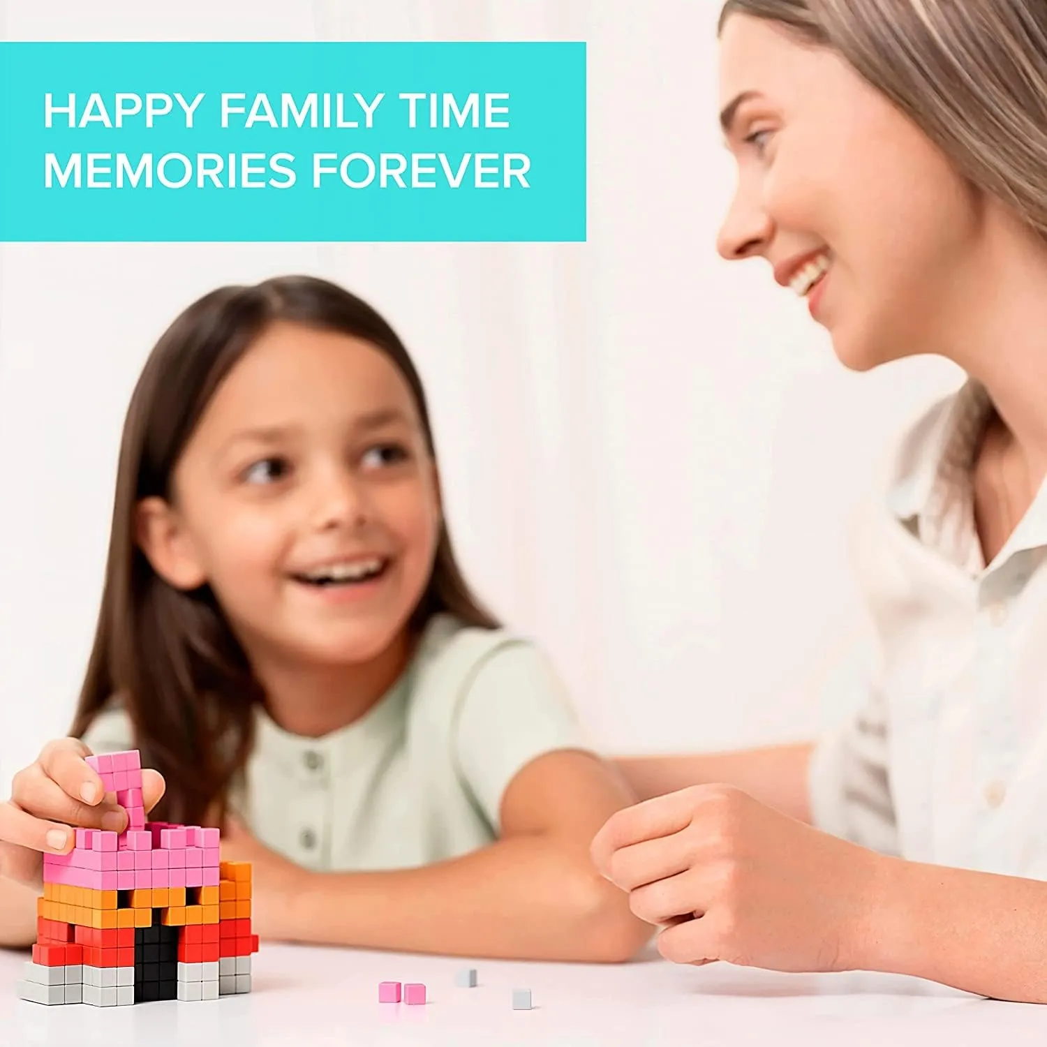 PIXIO Lava - Tiny Magnetic Blocks Building Toy in The Pixel Art Style with Free App - 5/16" Plastic Cubes with 6 Magnets Inside - Open Ended Toy - Creativity Toy for Ages 6  - 60pcs