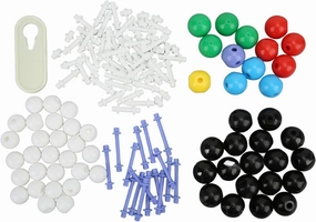 Plastic Molecular Model Kit with Colored Balls and Keys, for Teaching Organic Chemistry Structure Set, Safe and