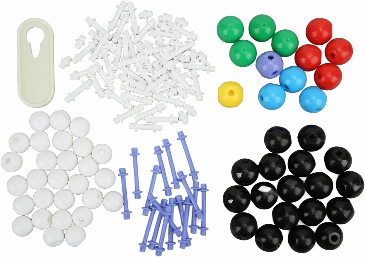 Plastic Molecular Model Kit with Colored Balls and Keys, for Teaching Organic Chemistry Structure Set, Safe and