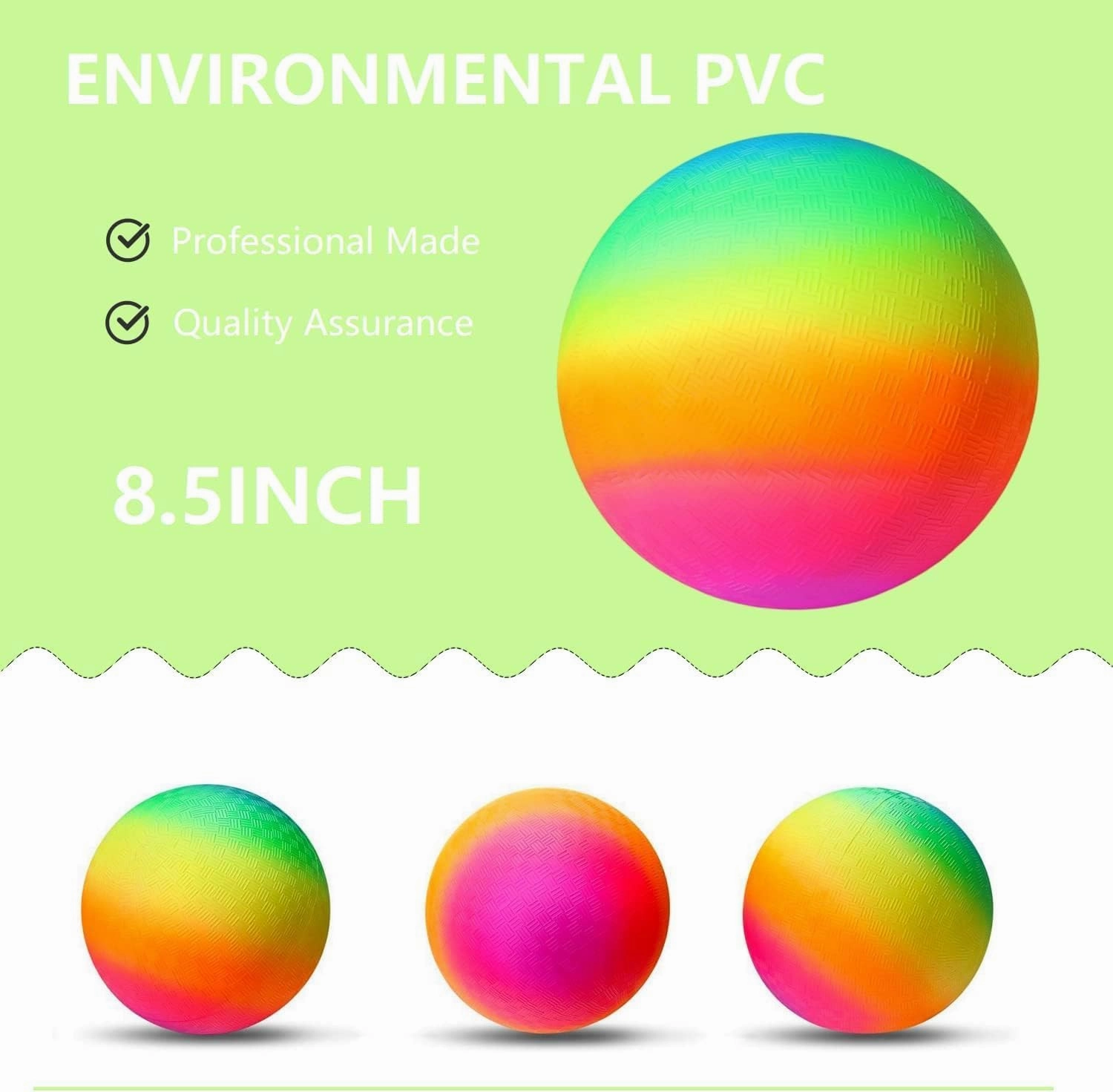 Playground Ball, 8.5 Inch Kickball for Kids Adults Indoor & Outdoor Dodgeball Handball Four Square Ball Schoolyard Game