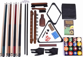 Pool Table Premium Billiard 20 Pieces Accessory Kit, Pool Cue Sticks Bridge Ball Sets,Premium Billiard Accessory kit Set, Includes All Accessories to Start a Billiards Game