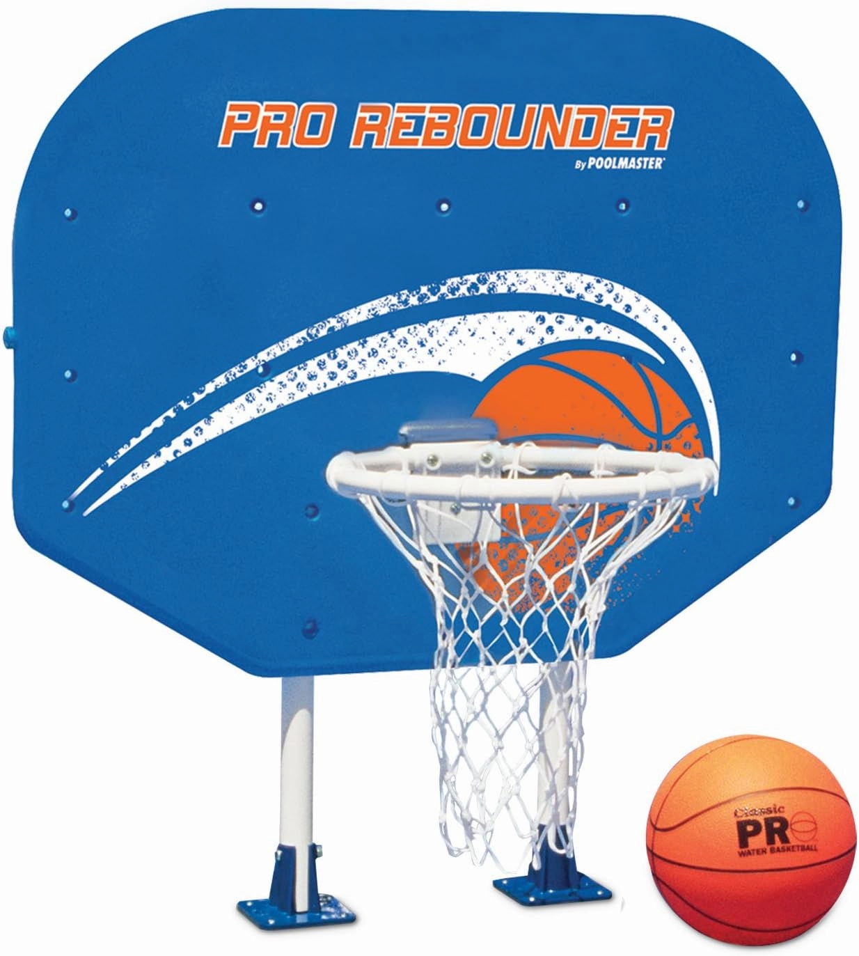 Poolmaster 72774 Pro Rebounder Poolside Basketball Hoop With Perma-Top Mounts for Above Ground Pools