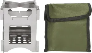 Portable Stainless Steel Folding Wood Burning Stove Mini Cooker Camping Hiking Picnic