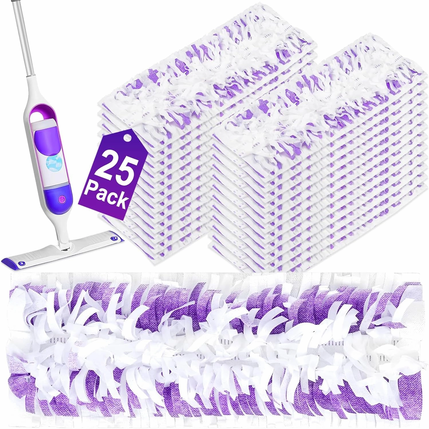 Power Mop Pads Refills for Swiffer Power Mop Pads,Compatible with Swiffer Power Mop Refills Replacement Disposable Power Mopping Pads Refills for Multi-Surface Floor Cleaning,25 PCS