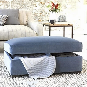 Premium Storage Shoe Stool,Bedroom Bench,Wooden Foot Stool with Storage,Living Room Shoe Stool,Beige Linen,100X45X40Cm,Blue Velvet,60x45x40cm