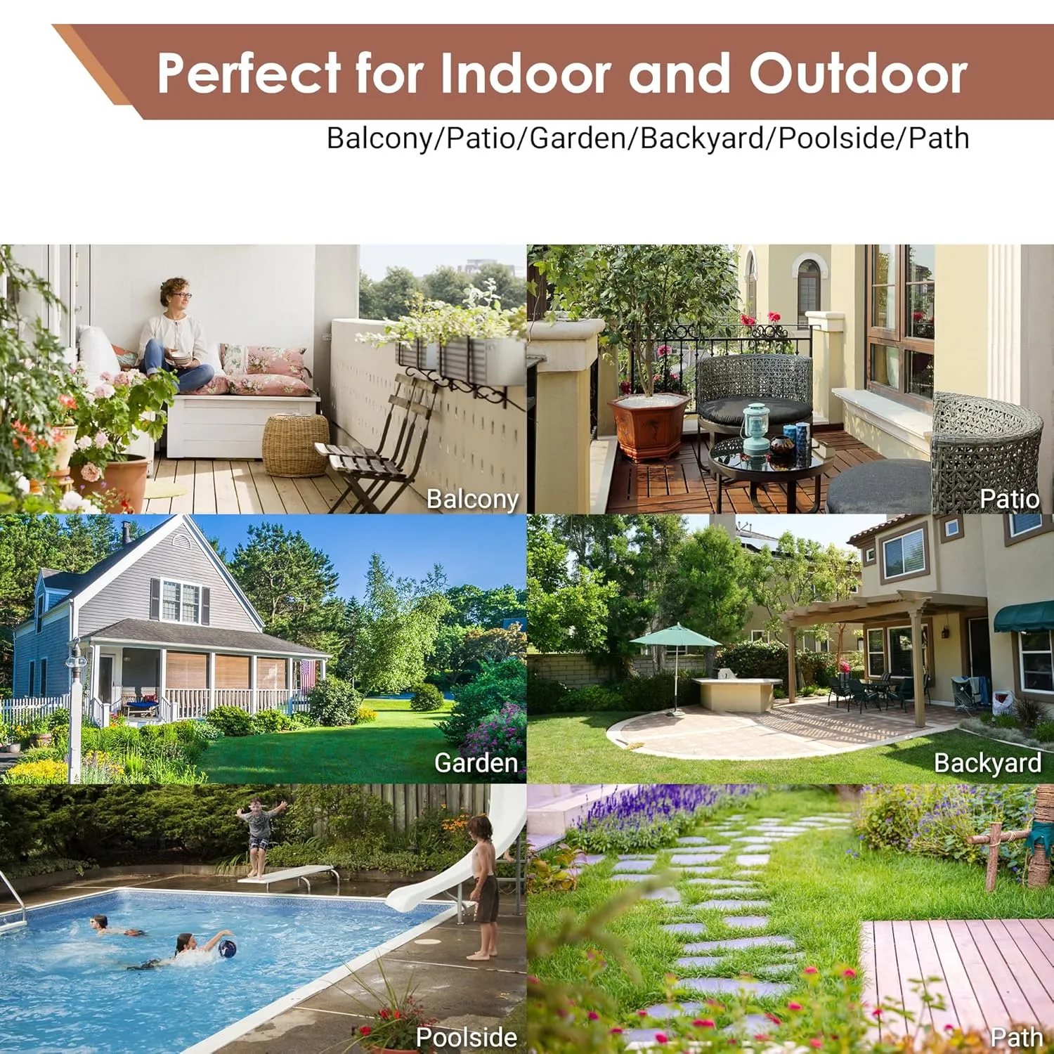 PrimeZone 27 PCS Solid Acacia Wood Interlocking Patio Deck Tiles - 12" x 12" Indoor Outdoor Waterproof Flooring Tiles for Balcony, Backyard & Poolside, All Weather Use, Brown, Checker
