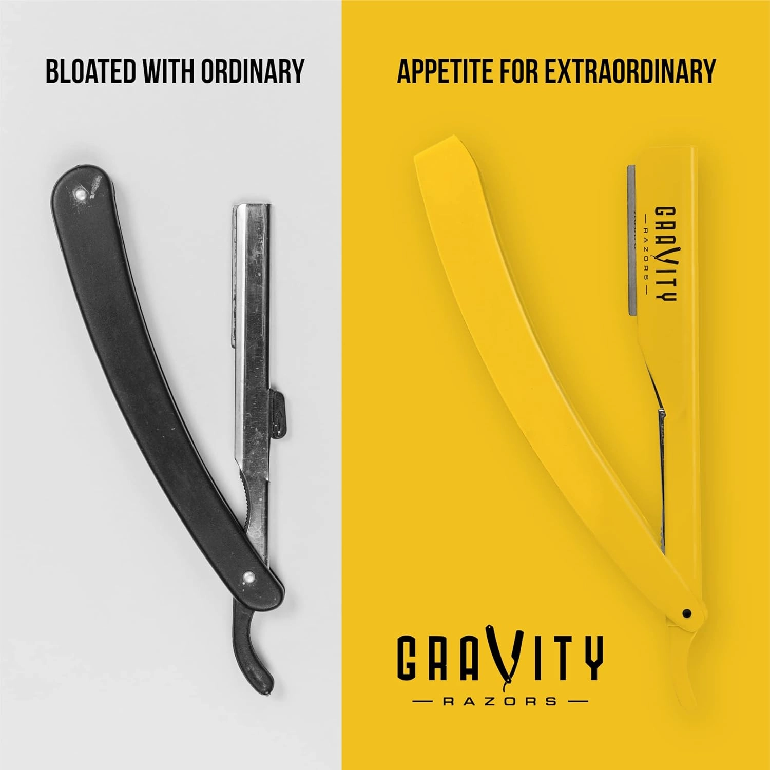 Professional Straight Razor - Ultra Exposed Straight Razor Kit with 10 Gravity Premium Blades, 2mm Exposed ("The OG")
