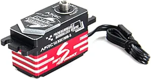 Programmable HV Brushless Servo RC Parts for 1/10 1/12 1/18 Touring Drifting RC Car RC Airplane Helicopter Boat Robot Fixed-Wing (Red)