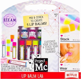 Project MC2 Create Your Own Lip Balm Lab, At-Home STEM Kits For Kids Age 6 And Up, Makeup Kits, DIY Lip Balm, Activities for Birthday Parties, Sleepovers, 1 Count (Pack of 1)