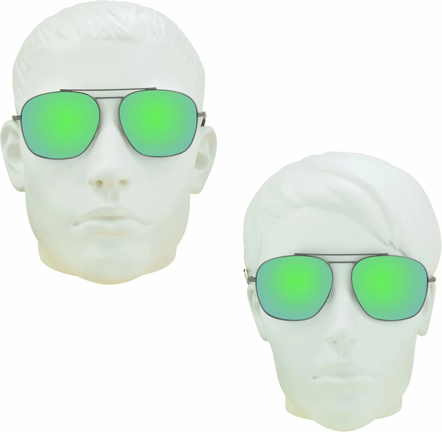 proSPORT Aviator Polarized Sunglasses Metal Grey Mirror Green Orange Red Green Blue Gold