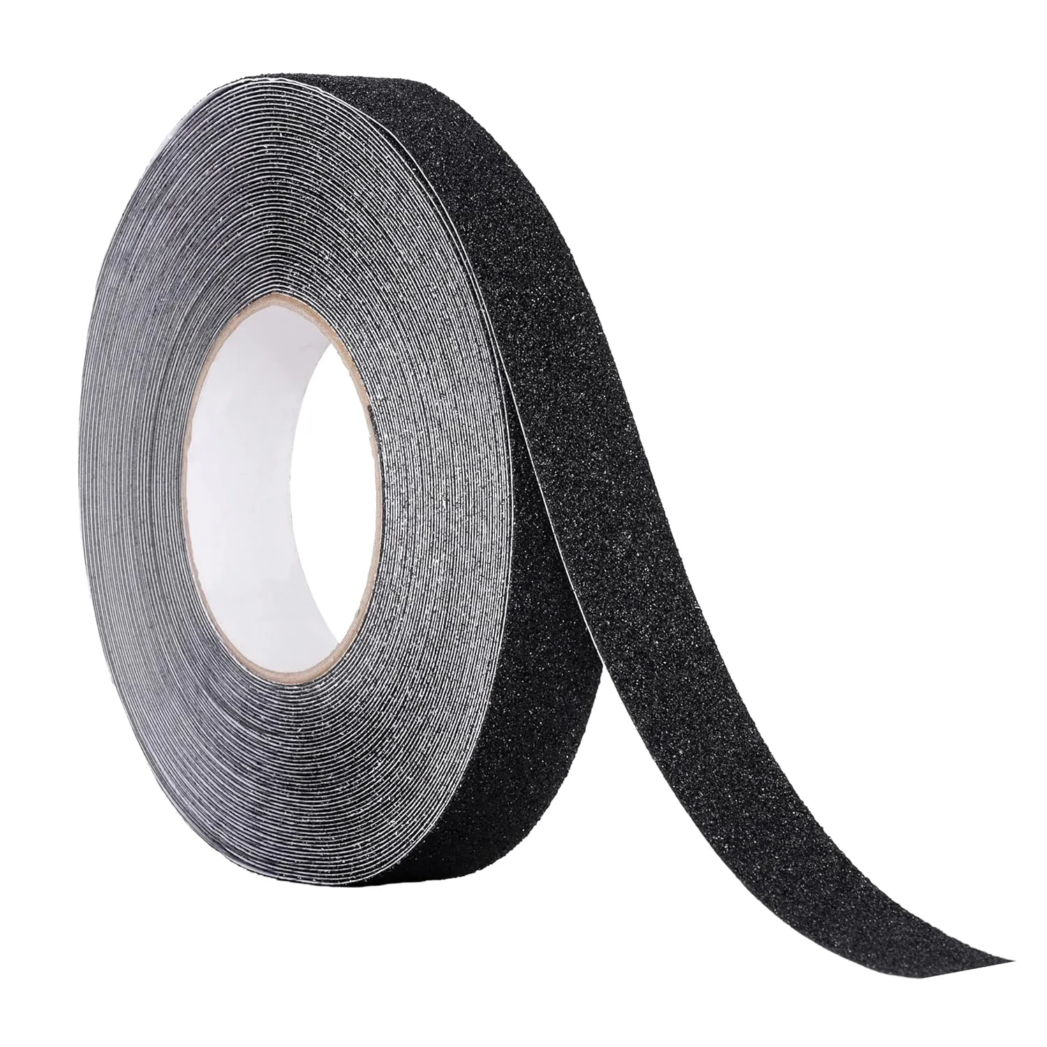 Qingluan Anti Slip Tape, Heavy Duty Grip Tape Outdoor Waterproof, High Adhesive Traction Safety Tape for Stairs, Tread Steps, Ramps, Skateboards (Black, 1 Inch x 65 Feet)