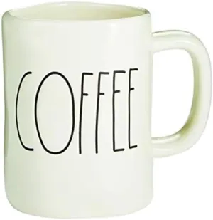 Rae Dunn by Magenta Coffee Mug - Different Coffee Designs (Off White)