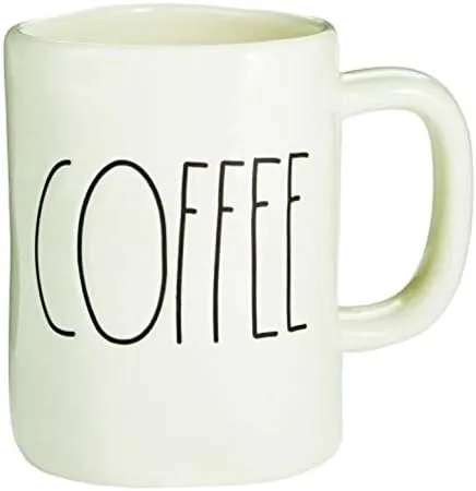 Rae Dunn by Magenta Coffee Mug - Different Coffee Designs (Off White)