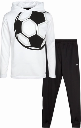 RBX Boys' Jogger Set - 2-Piece Thermal Sports Hoodie and Tricot Joggers (Size: 8-12)