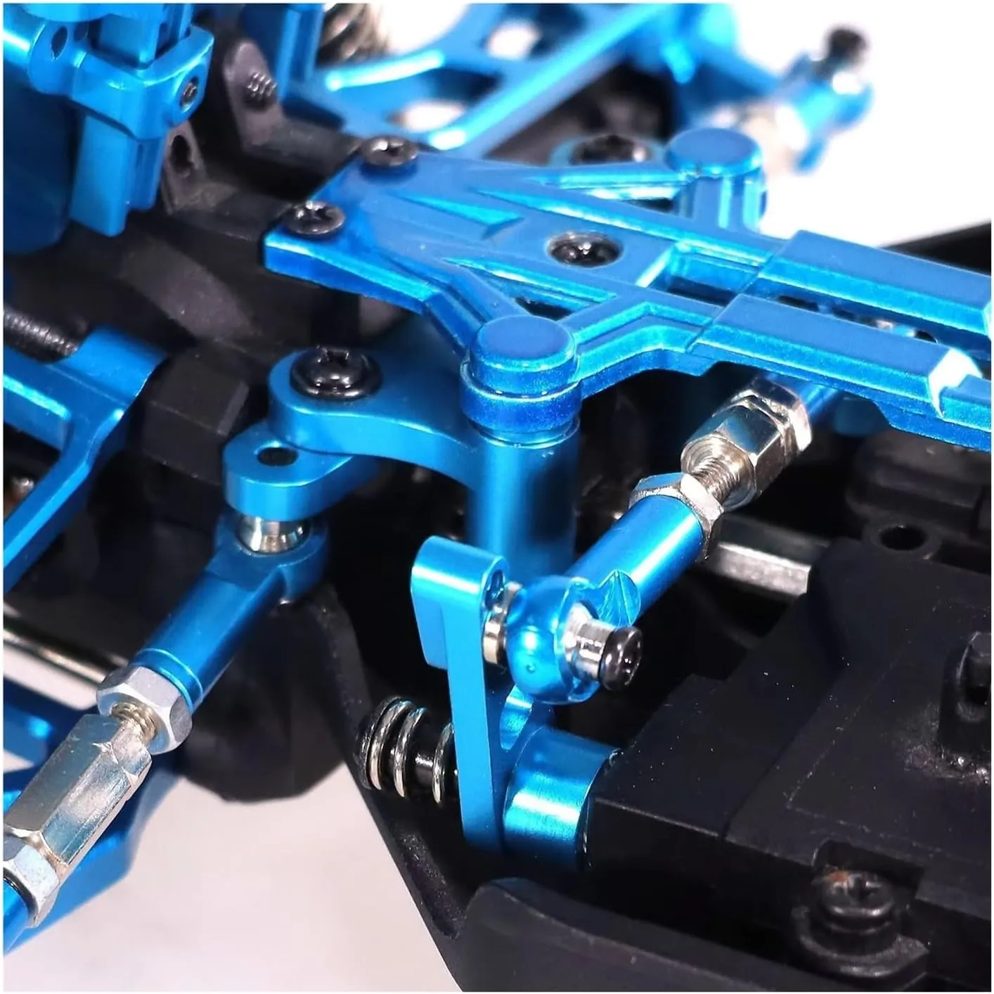 Rc Connecting Rod Tie Rod for SCY for Jjrc C8805 1/16 Metal Steering Components Steering Rod Remote Control Car Parts and Accessories Upgrades Replacement and Use(Blue)