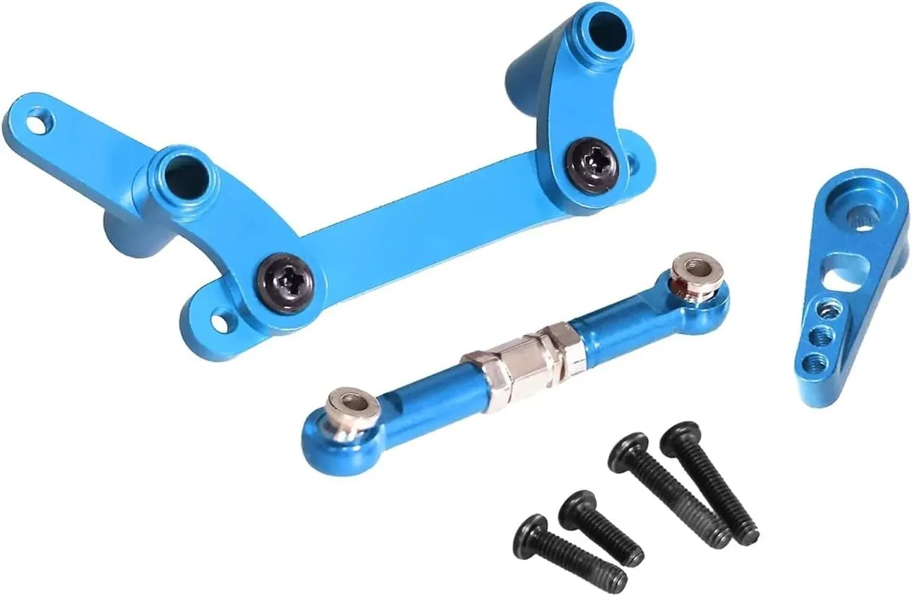 Rc Connecting Rod Tie Rod for SCY for Jjrc C8805 1/16 Metal Steering Components Steering Rod Remote Control Car Parts and Accessories Upgrades Replacement and Use(Blue)