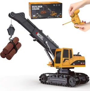 RC Crane Toy - Remote Control Crane for Boys 6-12, RC Crane Tower Construction Vehicles, Present Ideas for Kids