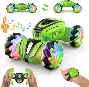 RC Stunt Cars Remote Control Car Double-Sided Driving 360° Flips Rotating Car Toy All Terrain Off-Road car,4WD Gesture Sensing Rc Cars for Teen Boys for Kids for Boys Girls Age 6-12