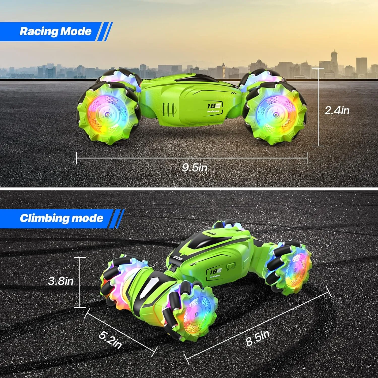 RC Stunt Cars Remote Control Car Double-Sided Driving 360° Flips Rotating Car Toy All Terrain Off-Road car,4WD Gesture Sensing Rc Cars for Teen Boys for Kids for Boys Girls Age 6-12