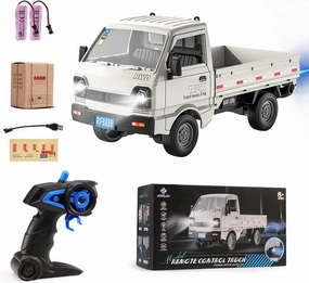 RC Car 1/16 RC Drift Car RTR Remote Control Racing Pickup Truck 2WD Truck Drift Crawler Off Road 2.4G with Spray Music and Light Vehicle Hobby Grade Toy Model for Kids and Adult (White-1)