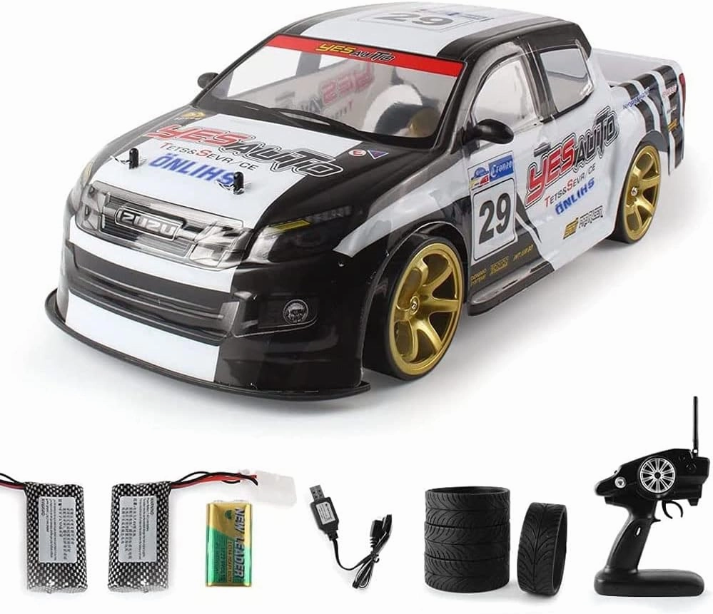 RC Drift Cars 1:10 Remote Control Car 70km/h Drift Vehicle Dual Battery Life for 20 Minutes 4WD High Speed Sport Racing Car Gifts Toy for Adults Kids