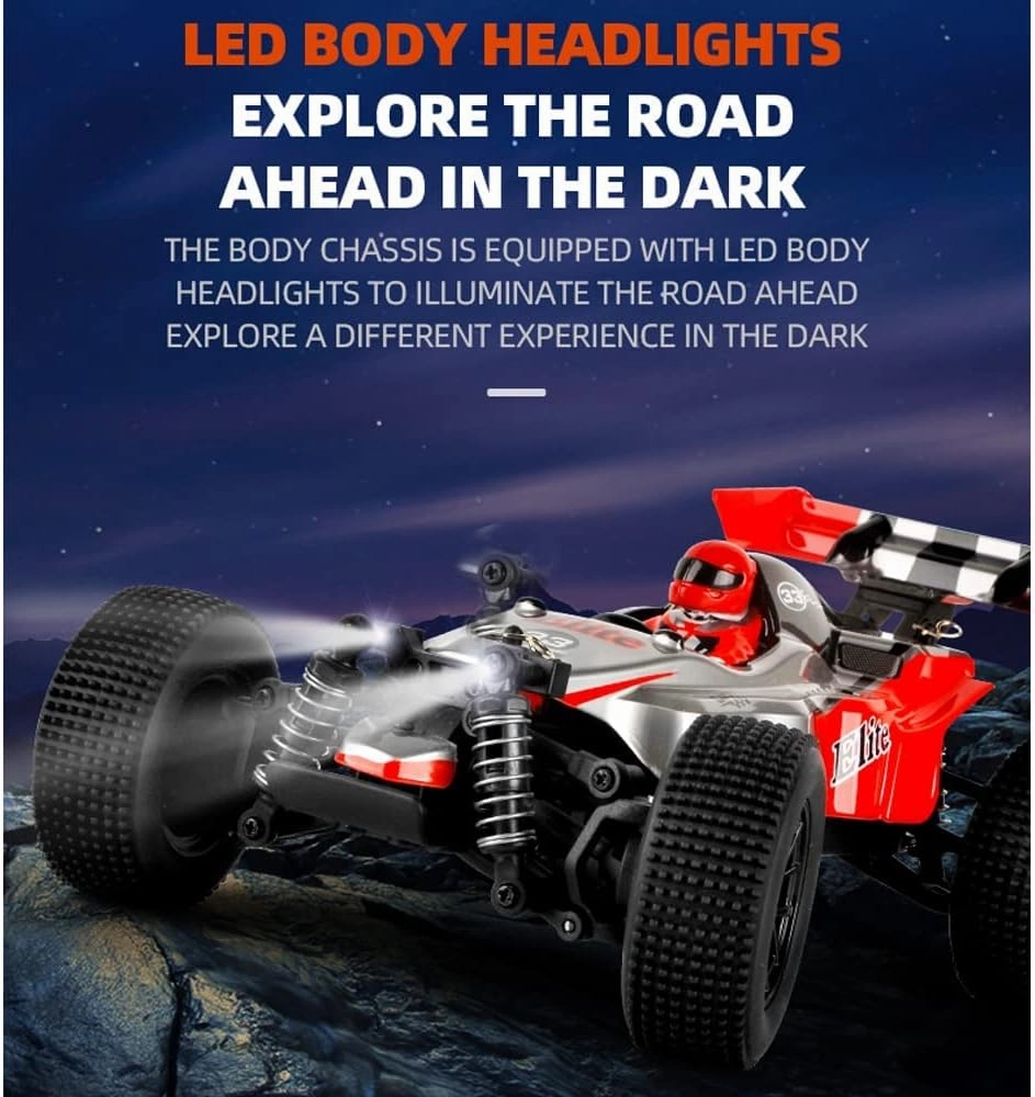 RC Racing Car, 1:18 Scale 2.4GHZ Remote Control Car 35KM/H High Speed Racing All Terrains RC Truck Electric Toy Vehicle Short Course Rally Monster RTR