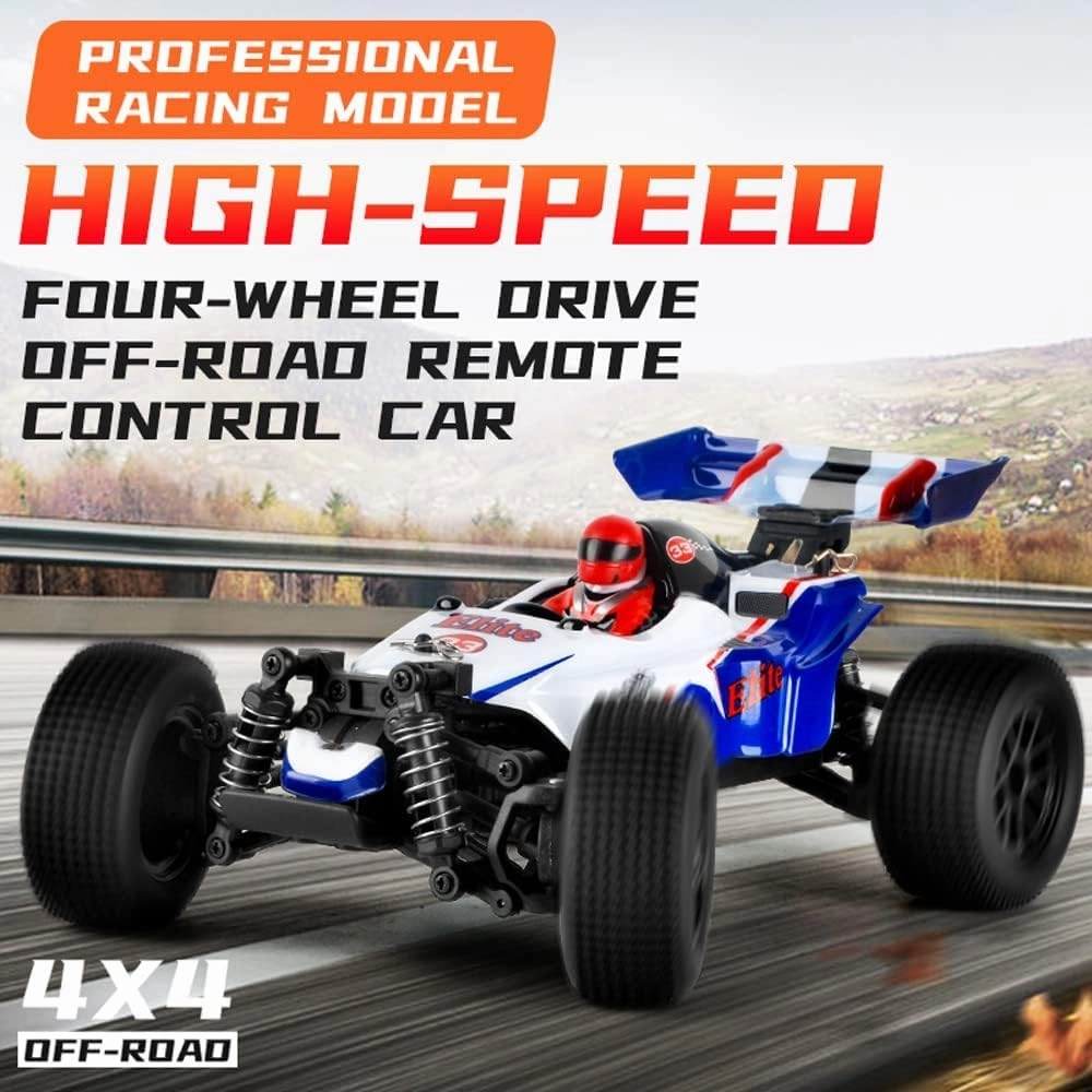 RC Racing Car, 1:18 Scale 2.4GHZ Remote Control Car 35KM/H High Speed Racing All Terrains RC Truck Electric Toy Vehicle Short Course Rally Monster RTR