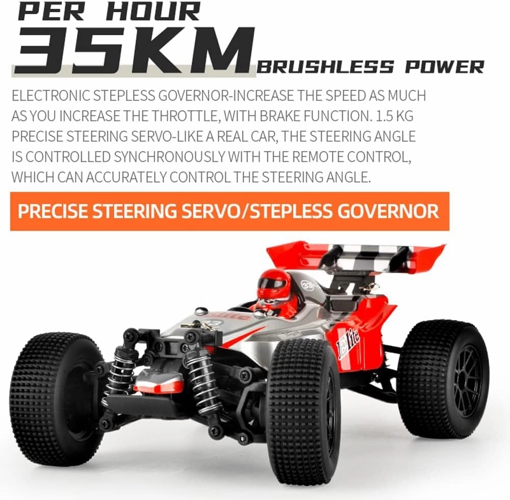 RC Racing Car, 1:18 Scale 2.4GHZ Remote Control Car 35KM/H High Speed Racing All Terrains RC Truck Electric Toy Vehicle Short Course Rally Monster RTR