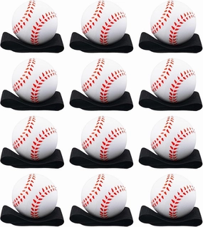 Reactive Practice Baseballs on Elastic Cord Perfect for Training, Fun Outdoor Activities for Spring Training, Fun Outdoor Activity for Kids, Boy or Girl, Party Favor (12 Pack)