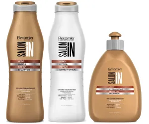 Recamier Professional Salon In  Pro Hydra Repair Hair Shampoo, Conditioner and Treatment Bundle 3 Piece kit 40373 Small