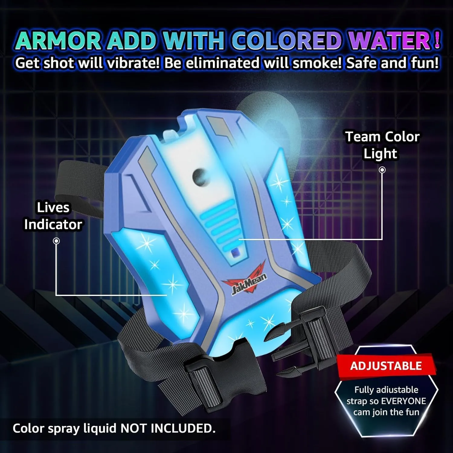 Rechargeable Laser Tag Set with Vests, Upgrade Laser Tag Guns Set of 4 with Mist Spray Effect & LED Digital, Multi Player Laser Tag Set for Kids Toy for Teen Boys & Girls, Ages 8 
