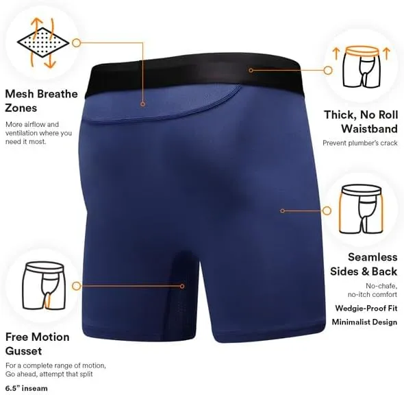 Re:Luxe Paradise Pocket Ball Pouch Underwear for Men, Boxer Briefs w/fly, Anti-Chafing, No Ride Up Legs