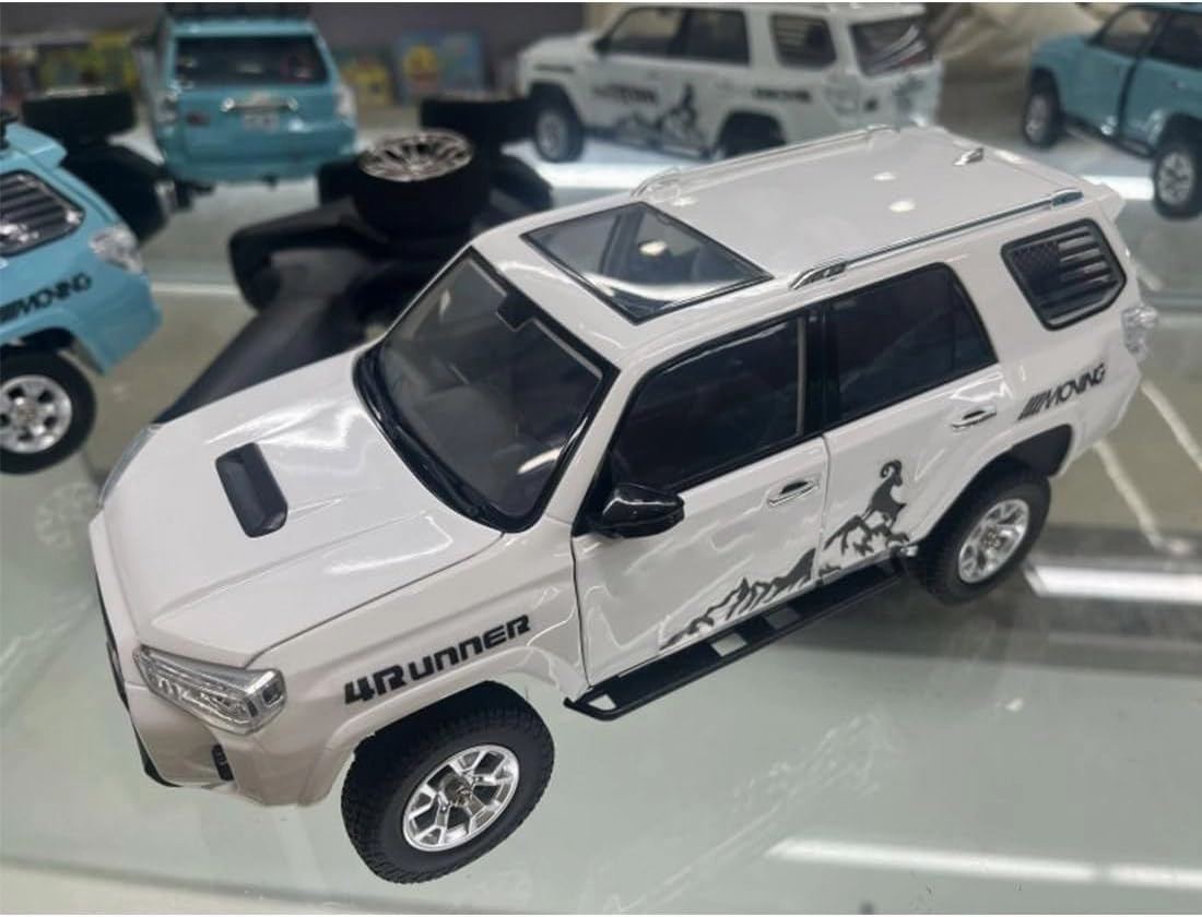 Remote Control HG-52 1/18 Scale 2.4GHz Electric Brushed Off-Road Climbing 4WD RC Vehicle Model, Mini Racing Car for Adults (High-End RTR Version/White)
