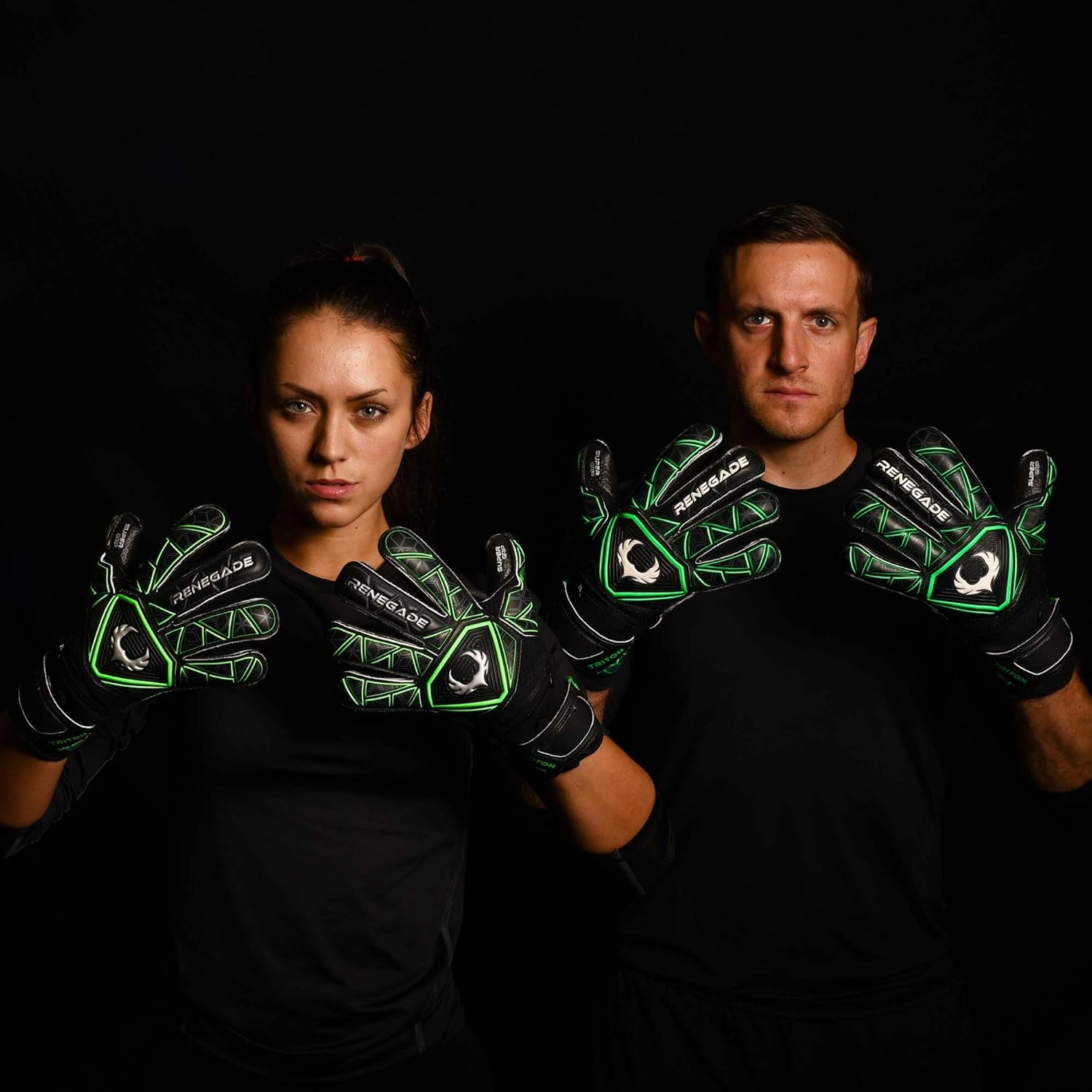 Renegade GK Triton Goalie Gloves with Microbe-Guard (Sizes 5-11, 3 Styles, Level 2) Pro-Tek Fingersaves & Durable 3.5 3MM Super Grip