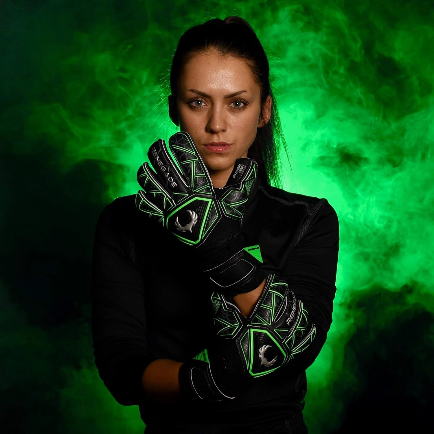Renegade GK Triton Goalie Gloves with Microbe-Guard (Sizes 5-11, 3 Styles, Level 2) Pro-Tek Fingersaves & Durable 3.5 3MM Super Grip