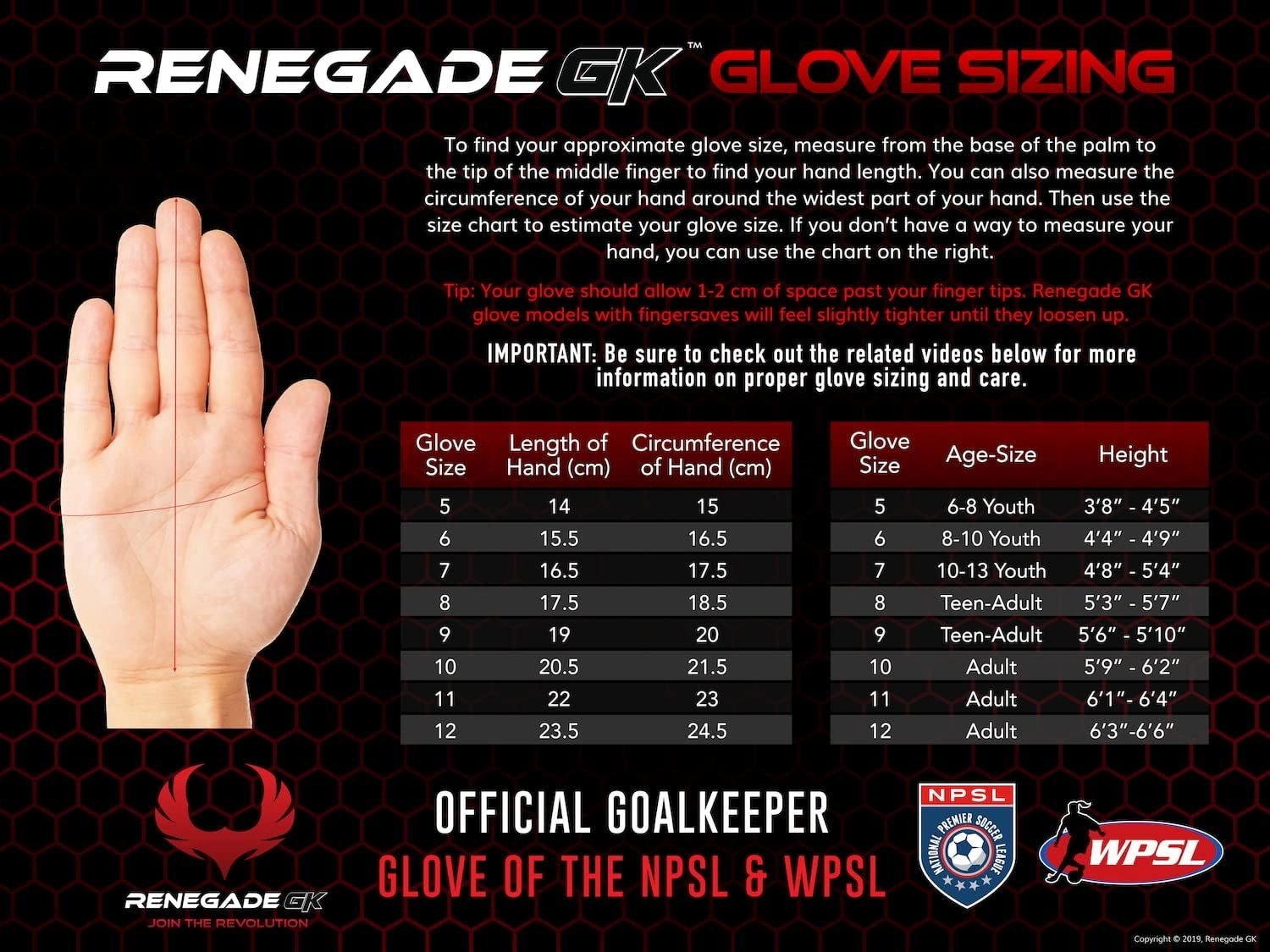 Renegade GK Triton Goalie Gloves with Microbe-Guard (Sizes 5-11, 3 Styles, Level 2) Pro-Tek Fingersaves & Durable 3.5 3MM Super Grip