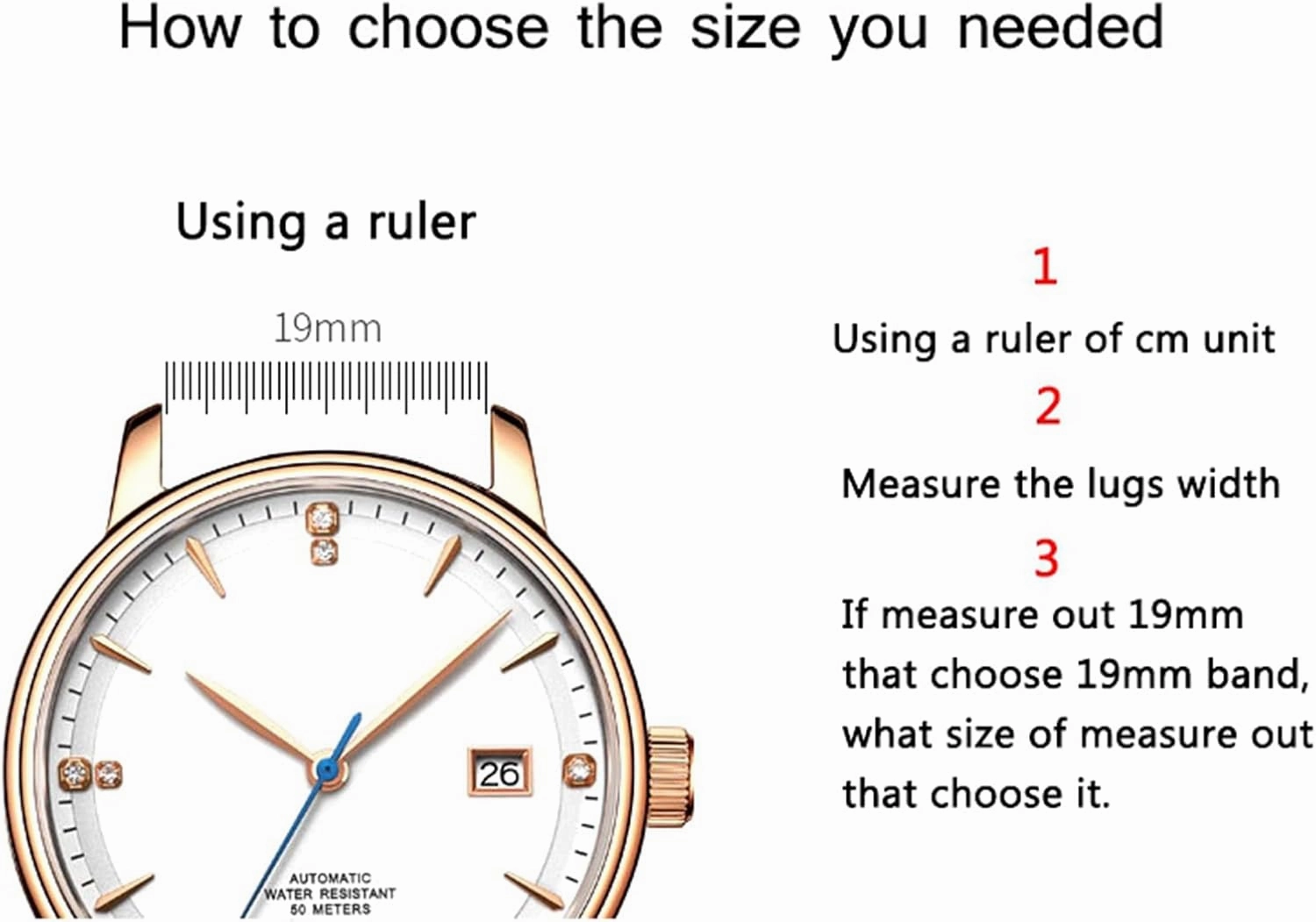 Replace Watchband, Watch Straps,Watch Band Replacement,13mm-22m Men Lychee Pattern Soft Colorful Genuine Leather Watch Strap with Quick Release Butterfly Buckle Replacement Accessories