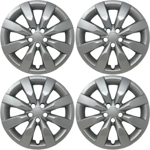 Replacement for Toyota Corolla 2014, 2015, 2016 Hubcap, Premium Quality Sturdy 16-inch Silver Wheel Cover (4 Pieces)