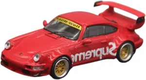 Resin Car Vehicle Model Fit for Porsche 911 (964) RWB 1 64 Alloy Sports Car Model Wide Body Modified Version Auto Toy Birthday Gift Festive Deluxe Gift(Red)