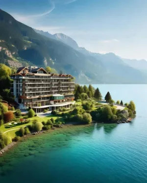Retro Jigsaw Puzzle for Adults Switzerland Lake Geneva Resort Nature Funny Adventure Home Decor 1000 Piece