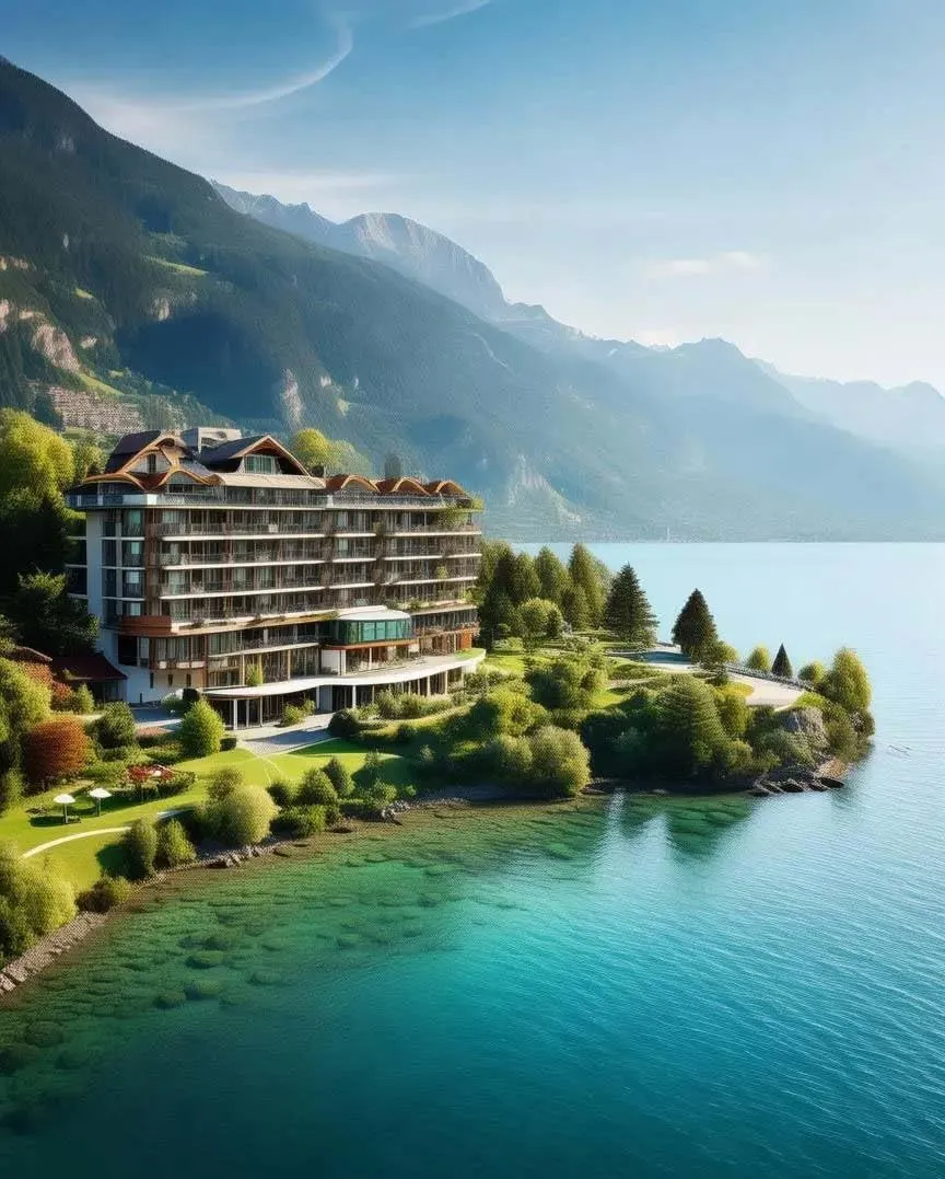 Retro Jigsaw Puzzle for Adults Switzerland Lake Geneva Resort Nature Funny Adventure Home Decor 1000 Piece