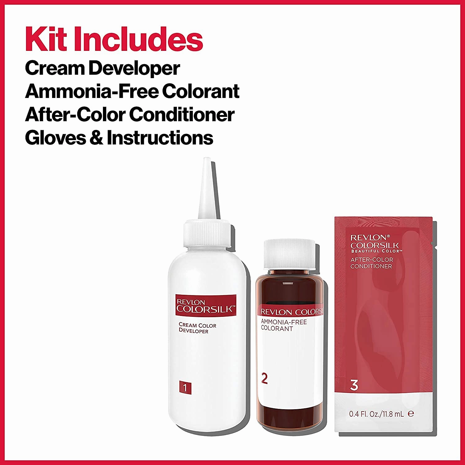 Revlon Permanent Hair Color, Permanent Hair Dye, Colorsilk with 100% Gray Coverage, Ammonia-Free, Keratin and Amino Acids, 20 Brown Black, 4.4 Oz (Pack of 3)