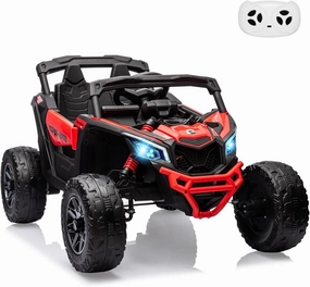 Ride on Car, Licensed Can-Am Kids Electric Ride On UTV with Parent Remote Control & Spring Suspension, All-Terrain Off-Road Toy, LED Lights, Electric UTV Car for Kids