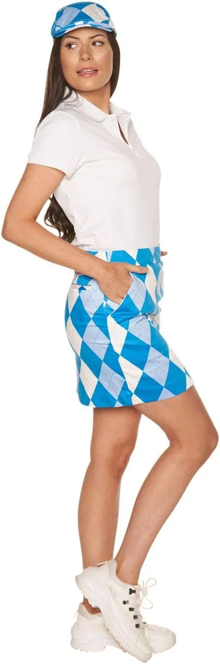 Royal & Awesome Women's Golf Skort with Pockets, Skirts for Ladies, Colorful Design
