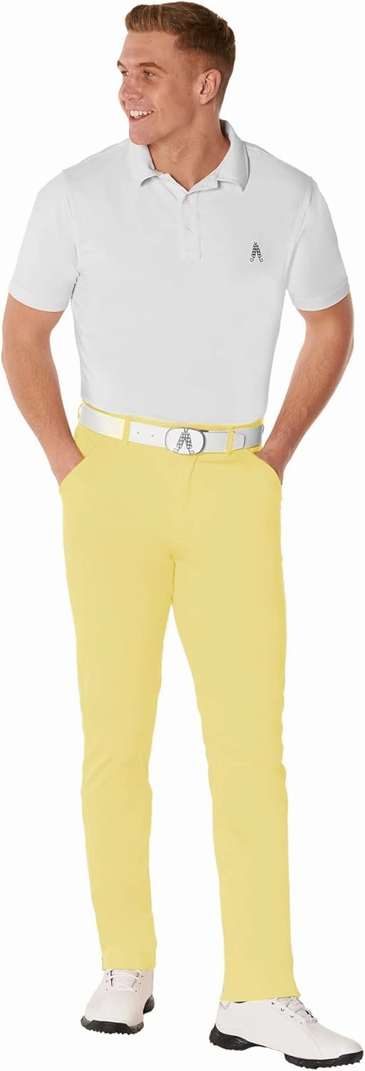 Royal & Awesome Pastel Golf Pants, Stretch Relaxed Fit Bottoms, Crazy Golf Pants for Men's, Funny and Bright Golfing Apparel
