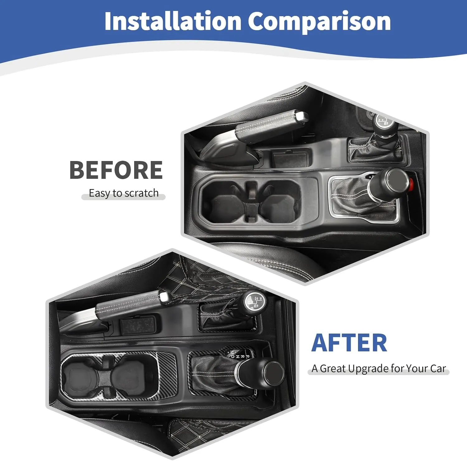 RT-TCZ for Wrangler JL Interior Trim Kit Compatible with Jeep Wrangler JL JLU Gladiator JT 2018-2023 Carbon Fiber Interior Accessories 23pcs