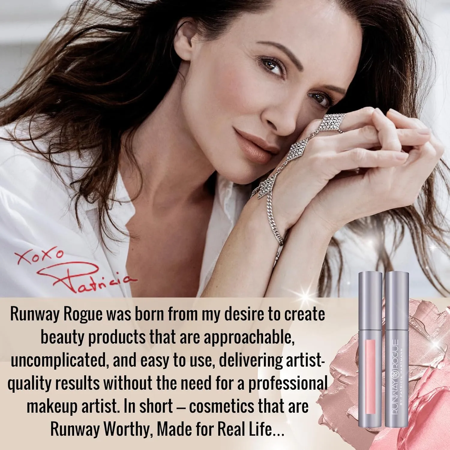 Runway Rogue LuxGloss Kit with 2 Moisturizing Shimmer Lip Gloss Tubes (‘Strike a Pose’ and ‘Fashion Week’) and 1 Matte Lip Liner Pencil (‘Work It Babe’)