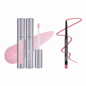 Runway Rogue Classic Gloss Bride In Show, Sheer Pearly Pale-Pink Hydrating Shimmer Lip Gloss with It’s a Wrap, Matte Blush-Pink Lip Liner and Sharpener